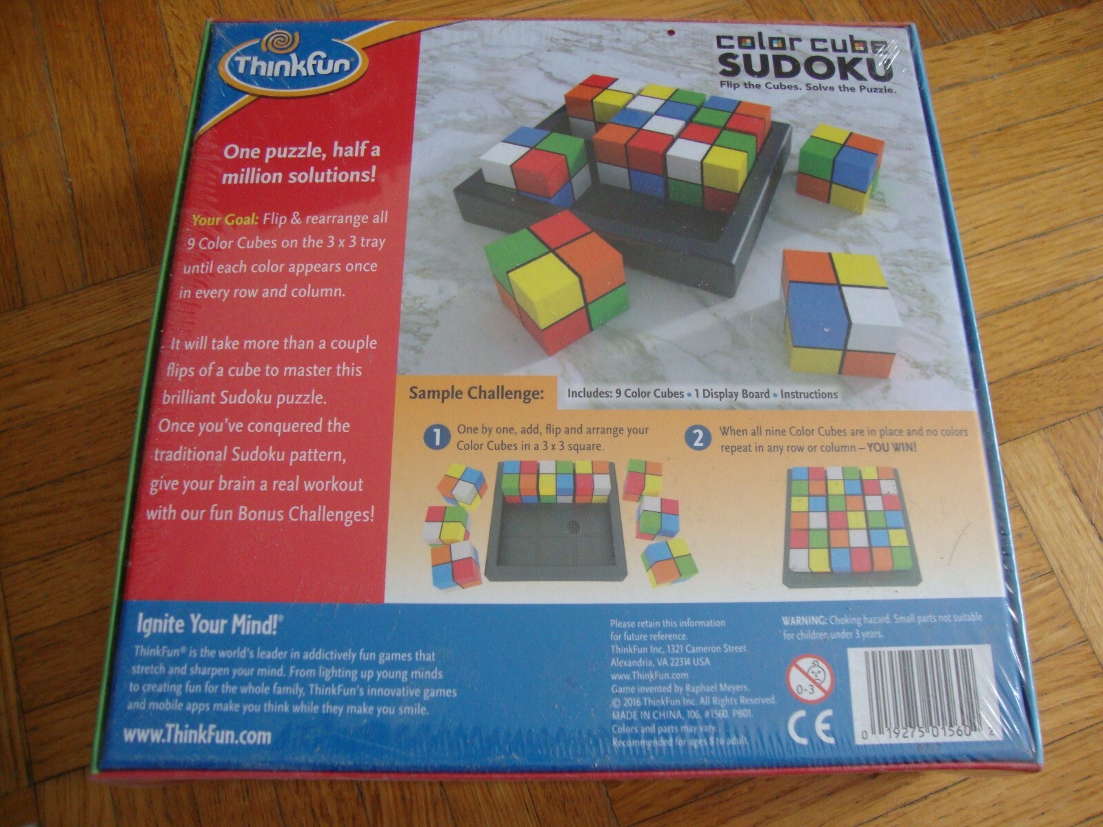 Colour Cube Sudoku Game by Thinkfun Ages 8 to Adult for Single Player