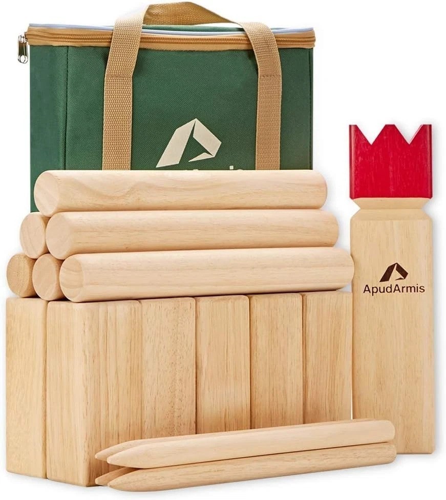 Kubb Yard Game Set with Carrying Bag – Outdoor Lawn Family Game for Teen & Adult