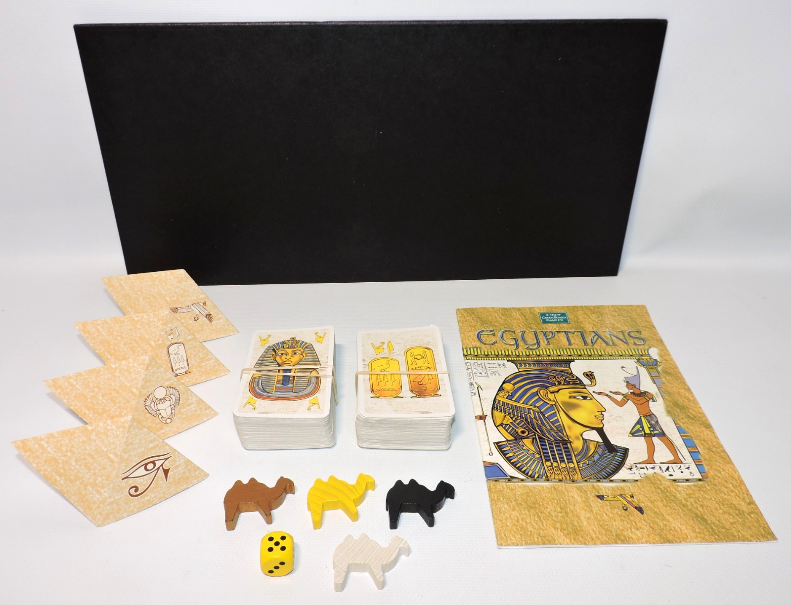 VTG Egyptian Board Game 100% COMPLETE Educational History Trivia, Green Board Co