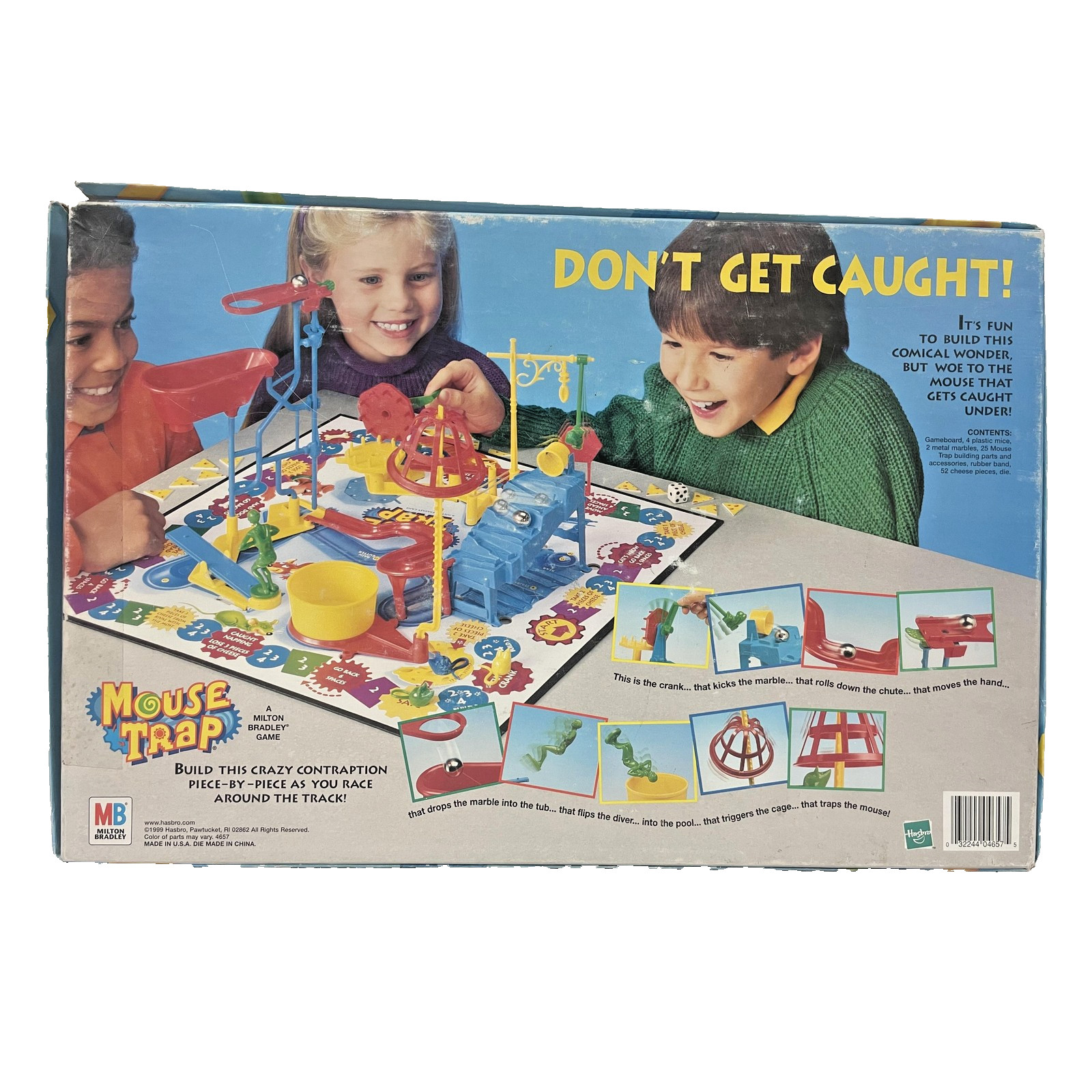 Vintage 1999 Mousetrap Milton Bradley Board Game Boxed Complete Kids 6+