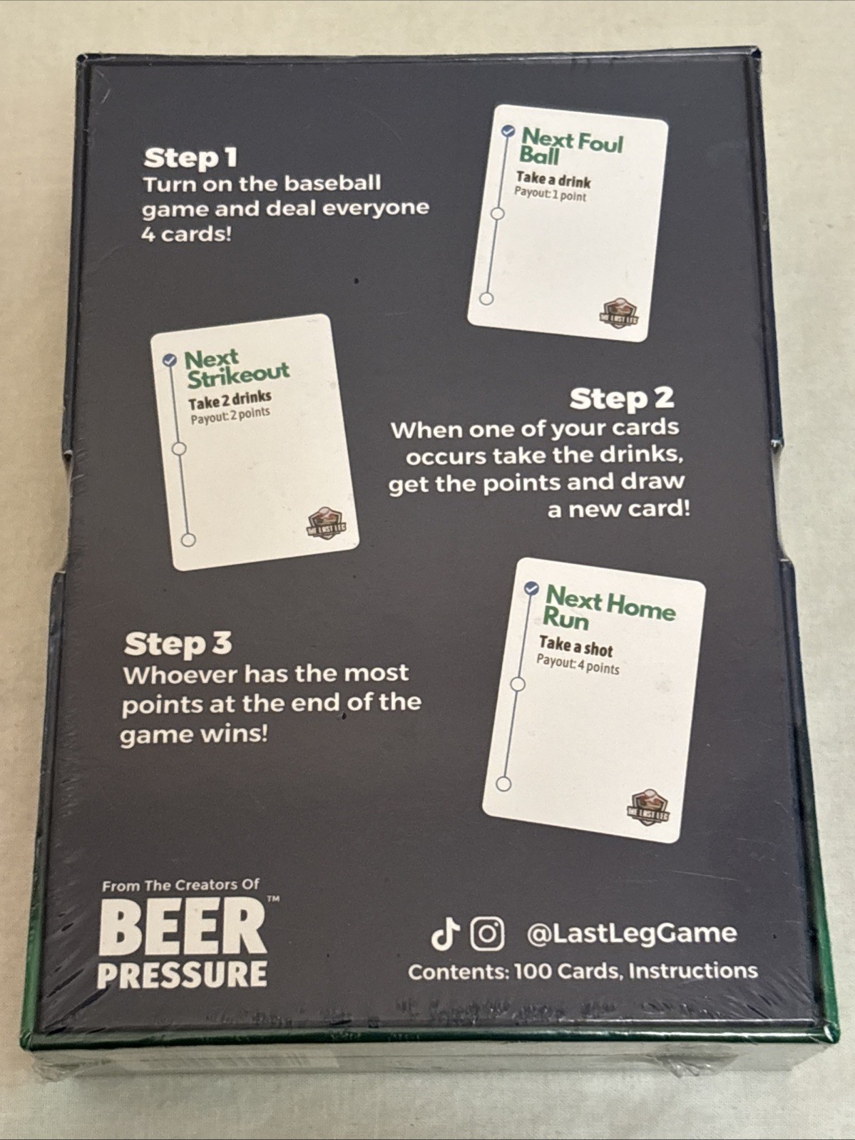 The Last Leg Live Baseball Drinking Game New Sealed