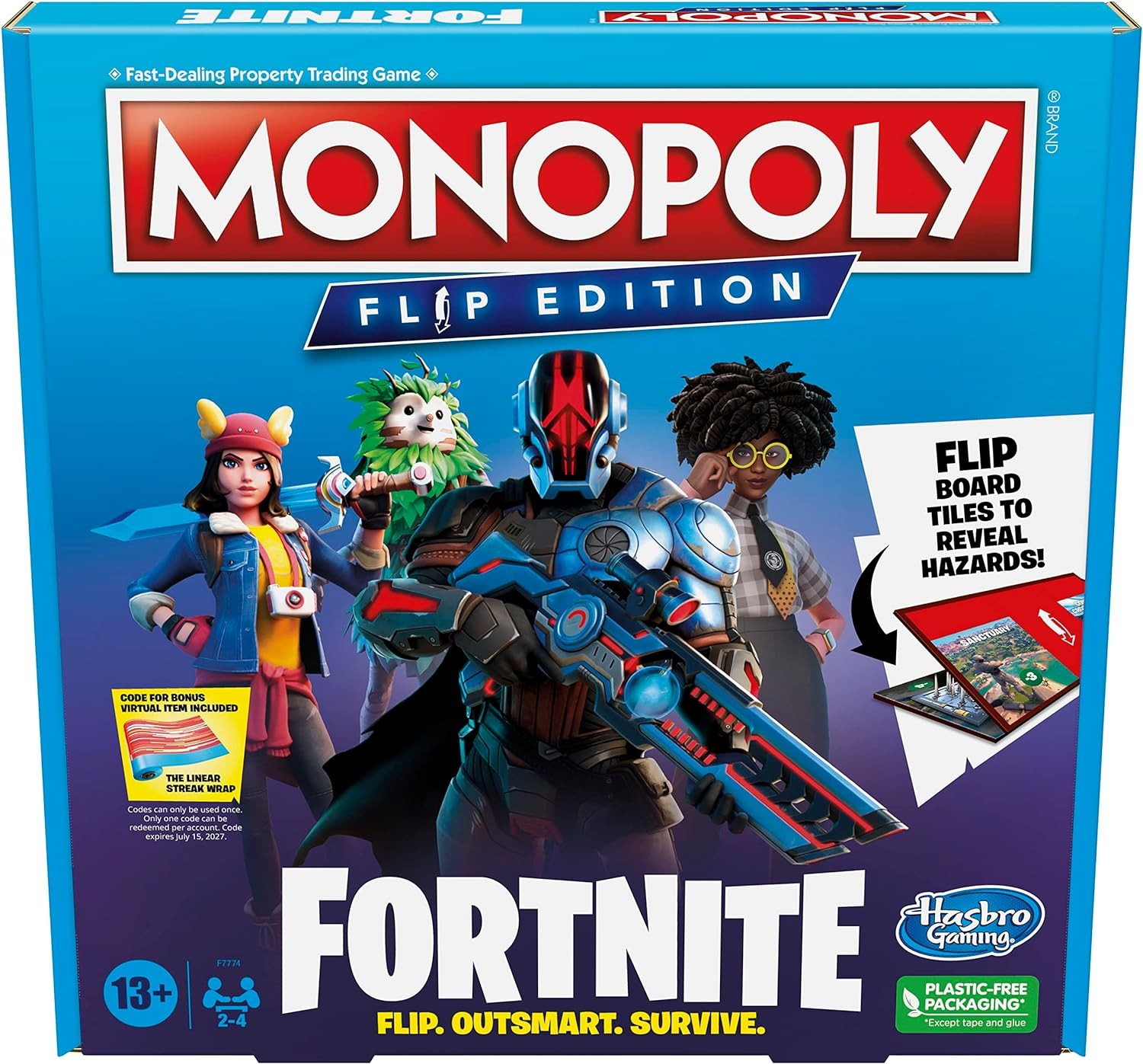 Monopoly Flip Edition: Fortnite Board Game Monopoly Game Inspired by Fortnite