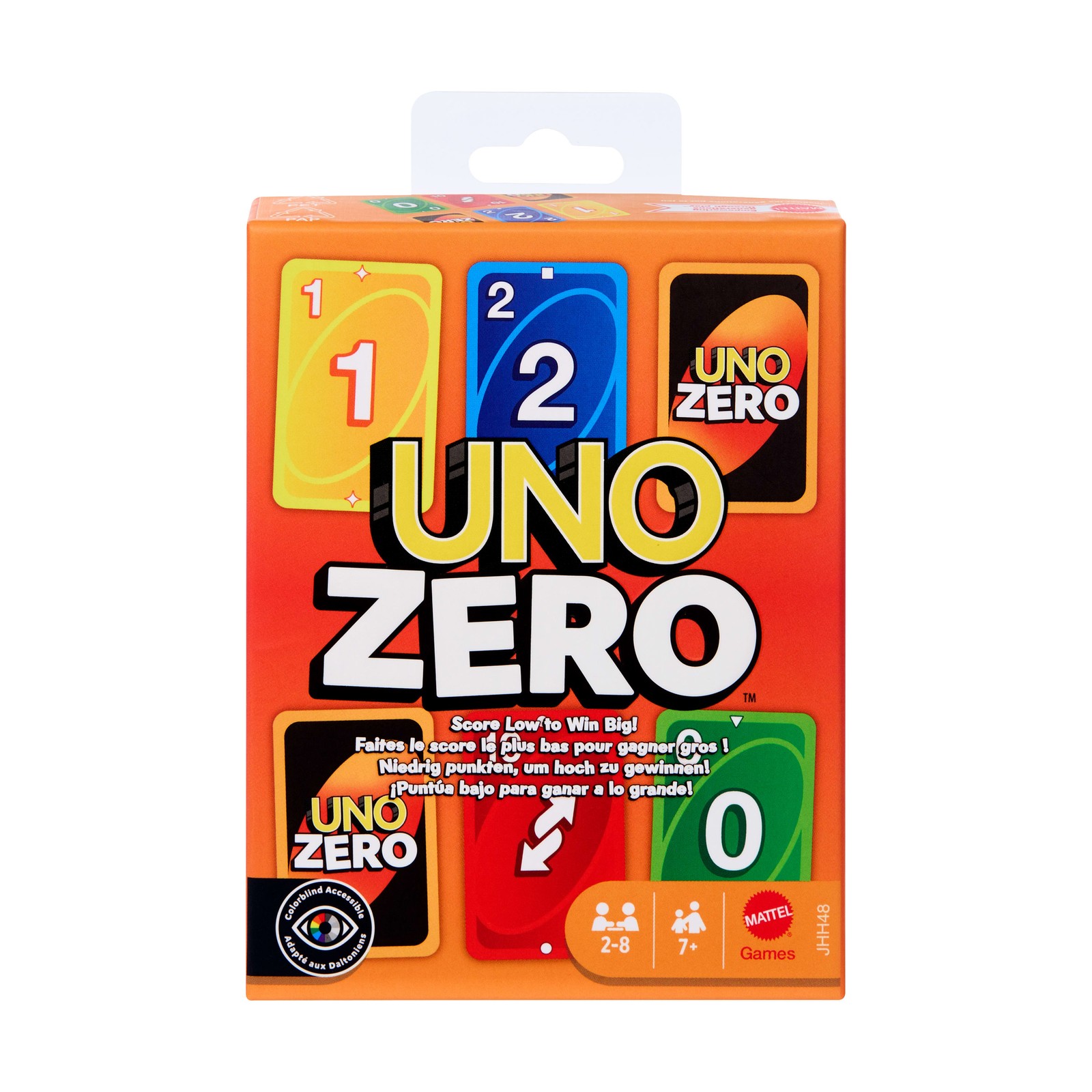 Games UNO Zero Card Game for Kid, Adult & Family Nights, Parties & Travel, Inclu