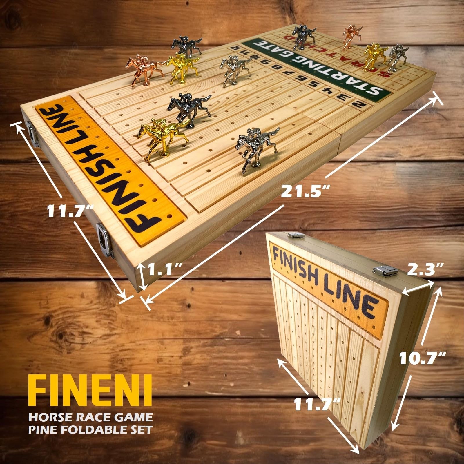 Horse Racing Game for Adults, Foldable Horse Race Board Game with 11 Luxuriou…