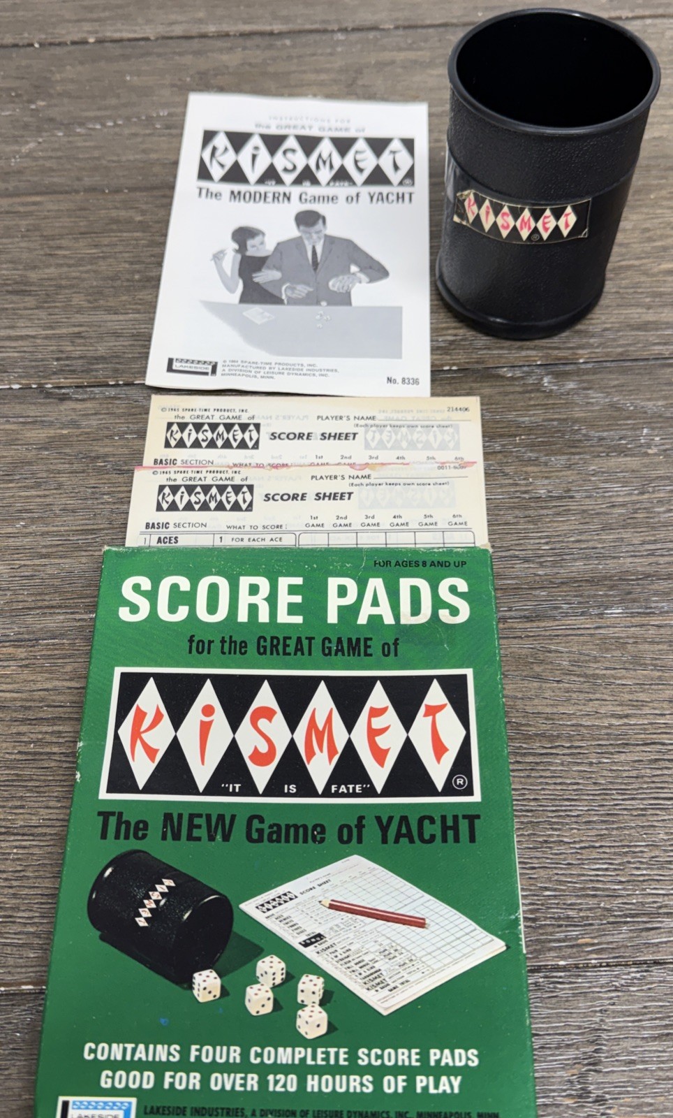Score Pads Kismet Dice Game (1970) score pads 3 Unused Plus 2 Partials Plus