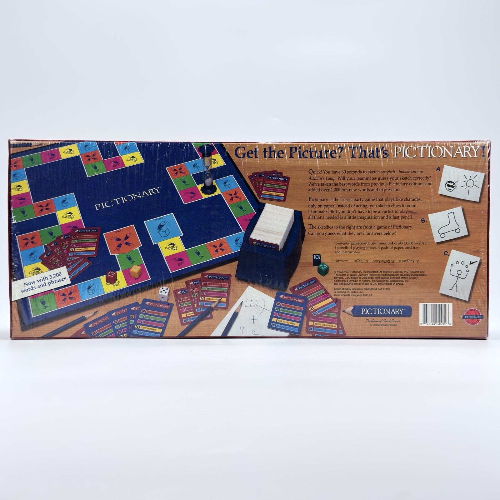 Hasbro Pictionary The Game of Quick Draw Gameplay 1997 Brand New Sealed Vintage