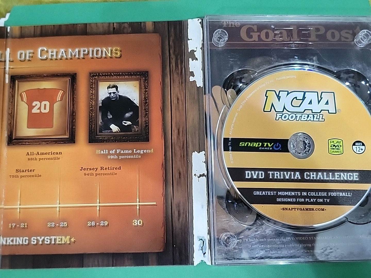 NCAA Football DVD Trivia Challenge Snap TV Games 2006 College Sports Highlights