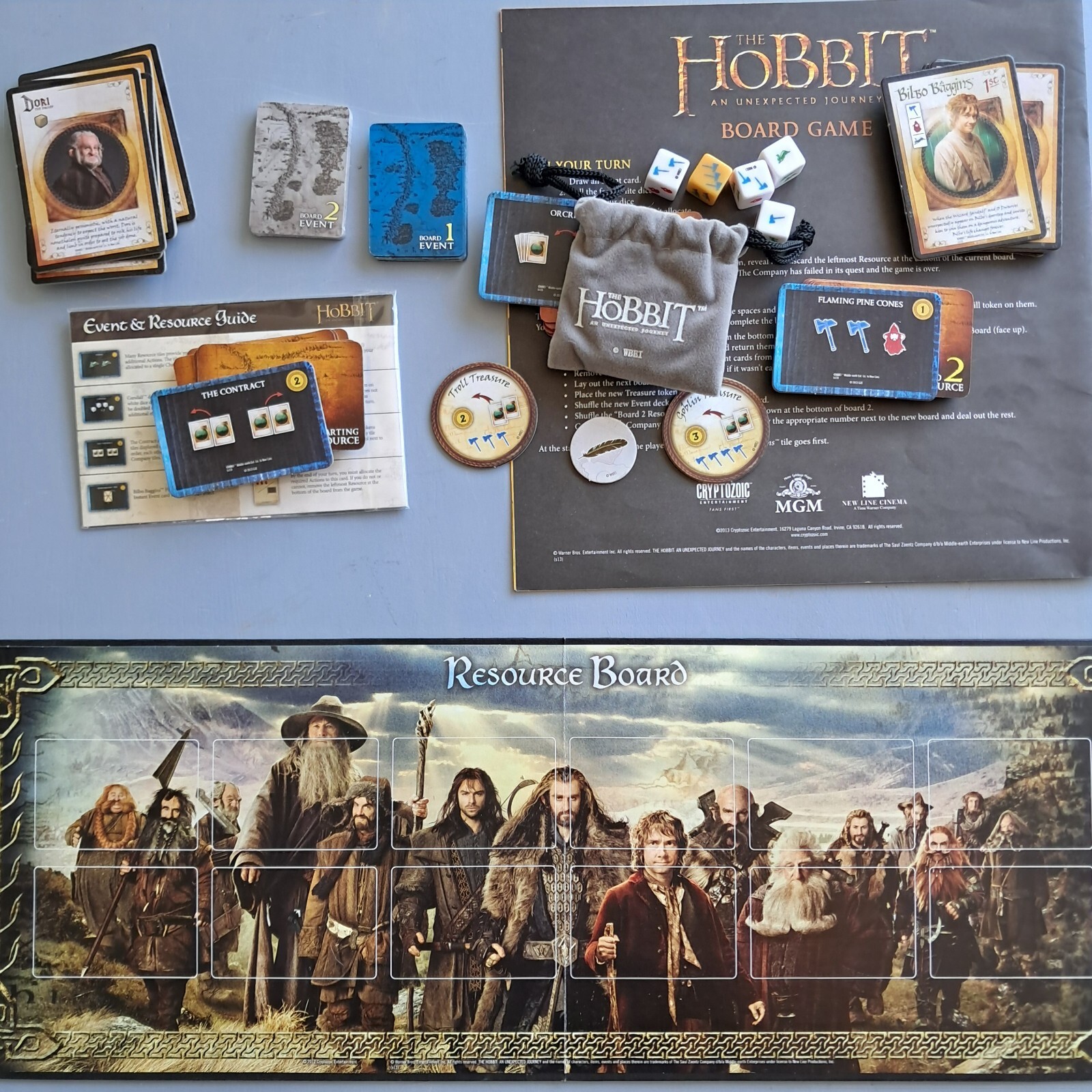 Cryptozoic THE HOBBIT AN UNEXPECTED JOURNEY Board Game – Epic Middle-Earth