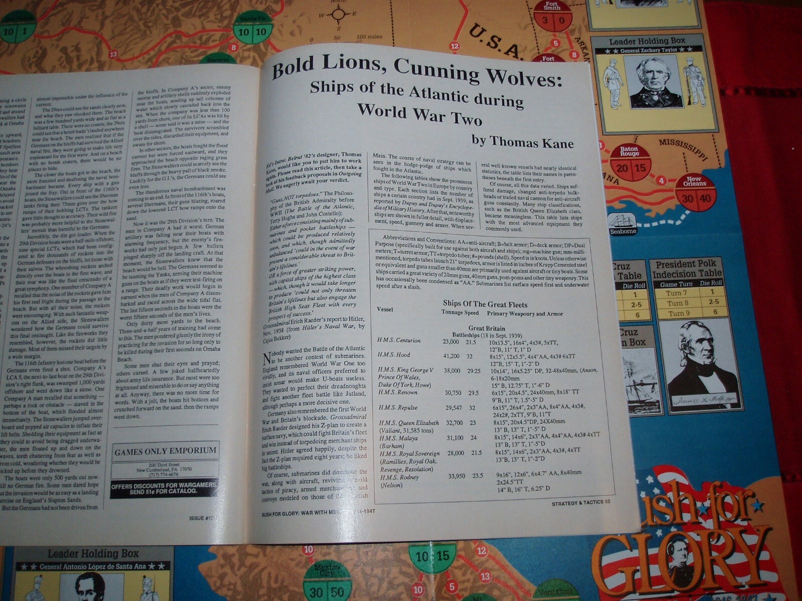 Mexican War 1846-47 Rush for Glory S&T 127 Strategy&Tactics SPI Collector Copy
