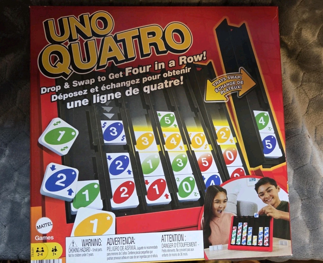 Uno Quatro Game Family Gaming Party Game Board Games Toys Kid Age 7+ NEW