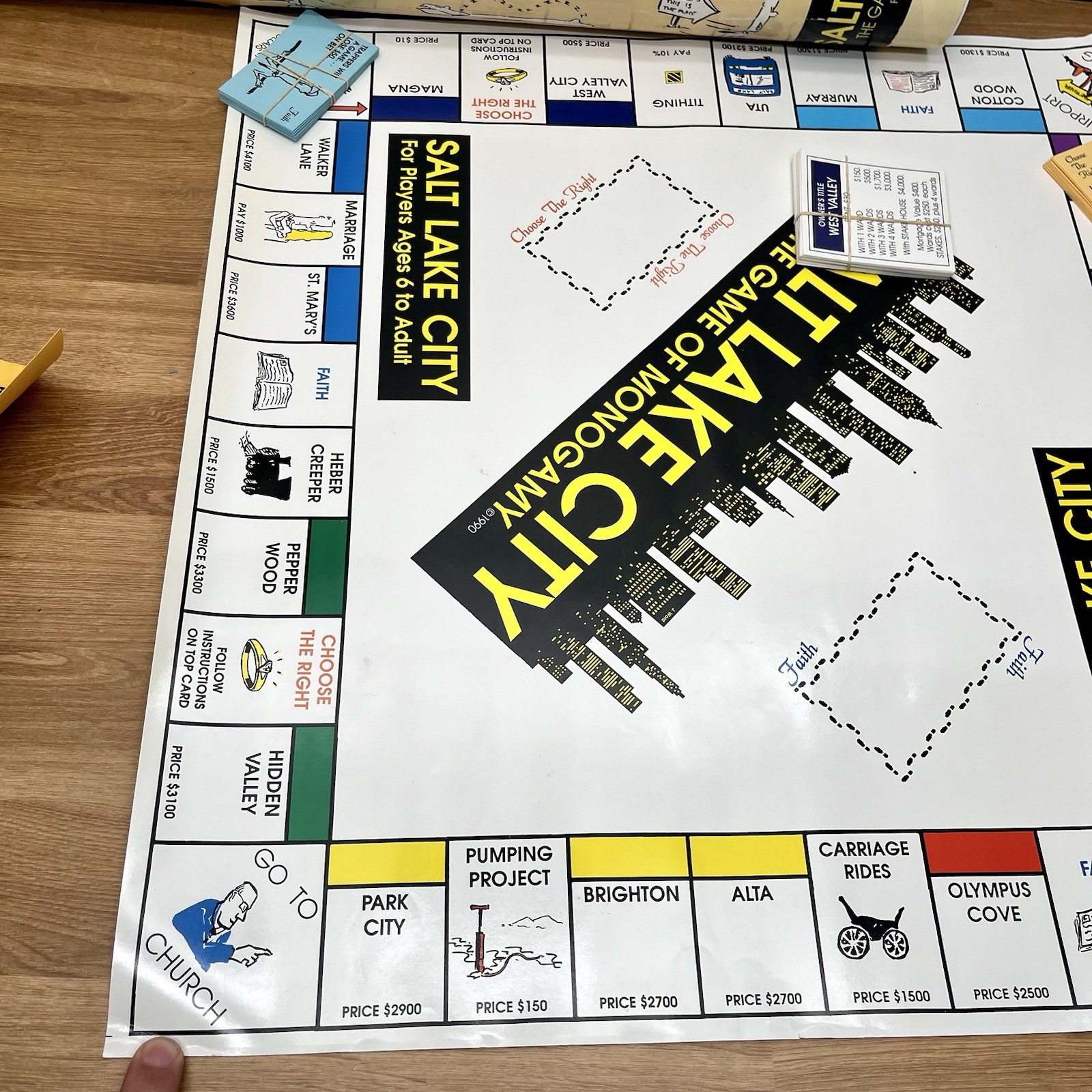 Vintage Salt Lake City Board Game of Monogamy LDS Mormon 1992 Monopoly Church