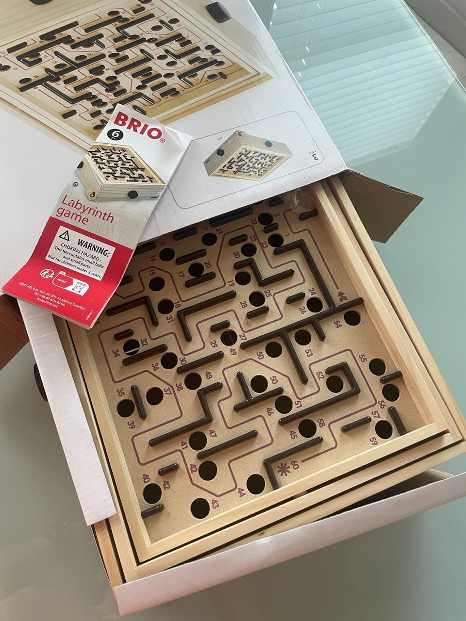 BRIO Labyrinth Game 34000 — Wooden Marble Maze — Complete With Box