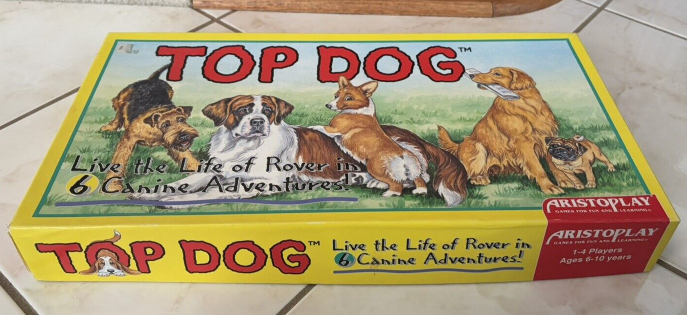 Top Dog Board Game COMPLETE Aristoplay Vintage 1995 Kids Family Animal Adventure