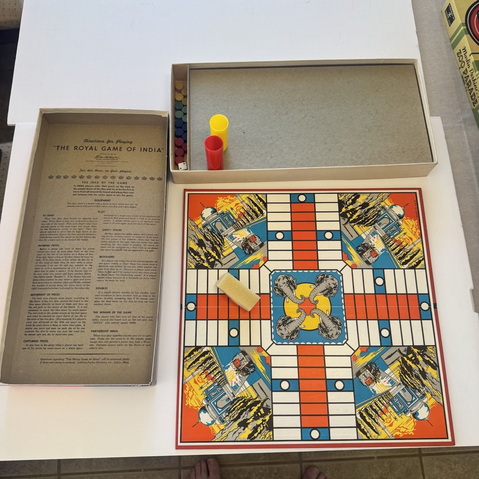 Vintage Royal Game of India Parker Brothers Complete Board Game Salem MA