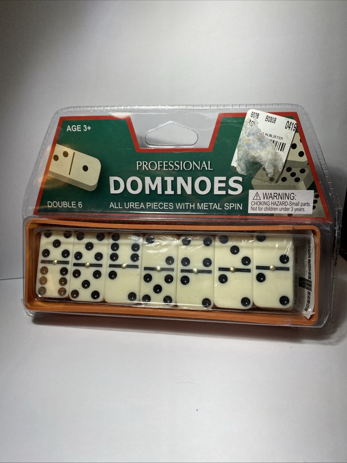 Double Six Aero Plane Dominoes Game All Urea Pieces Metal Spin *New & sealed*