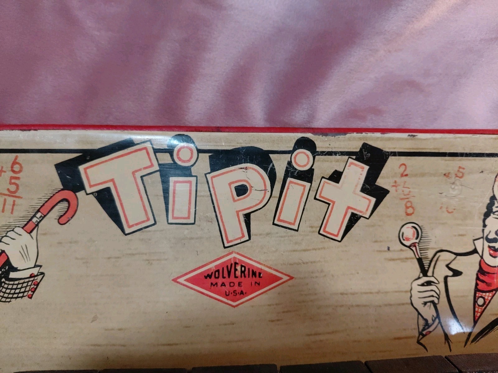 Antique Tip It Tin Dice Game Wolverine Supply & Manufacturing Pittsburgh PA