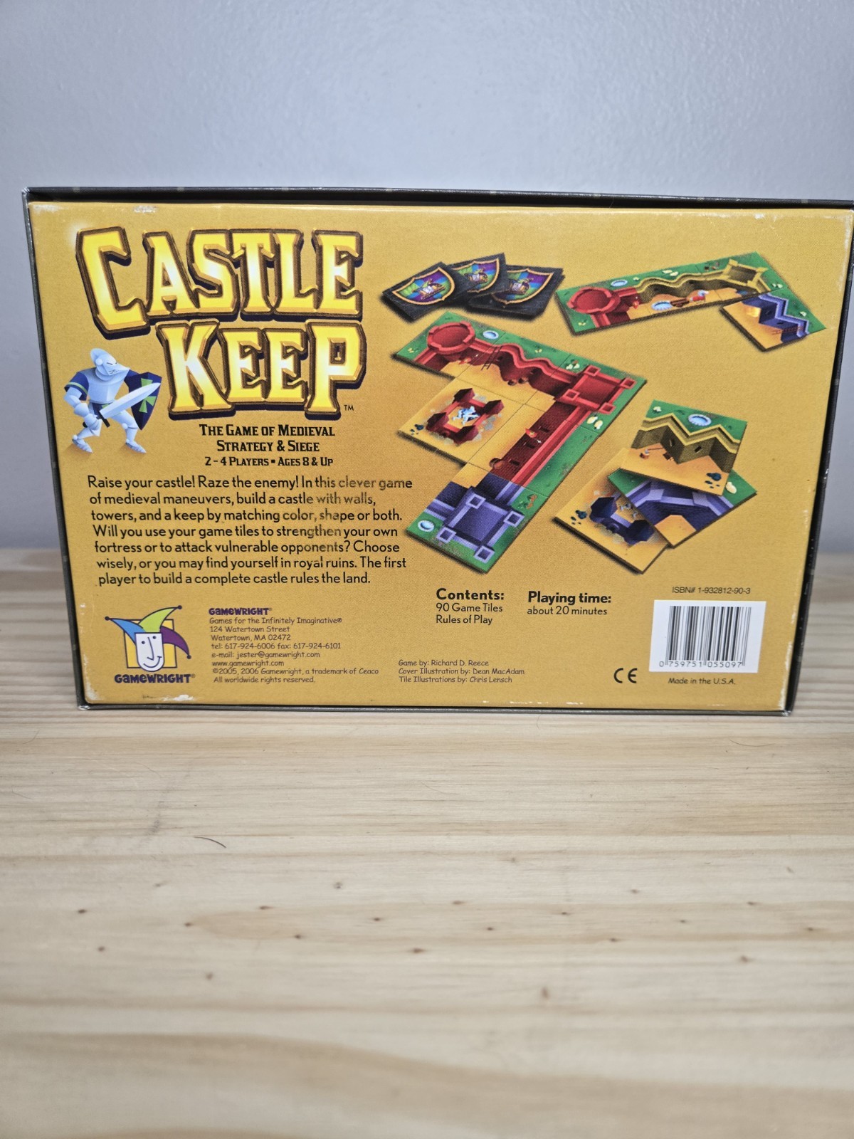 Castle Keep Board Game Abstract Strategy 2 Player Vintage COMPLETE