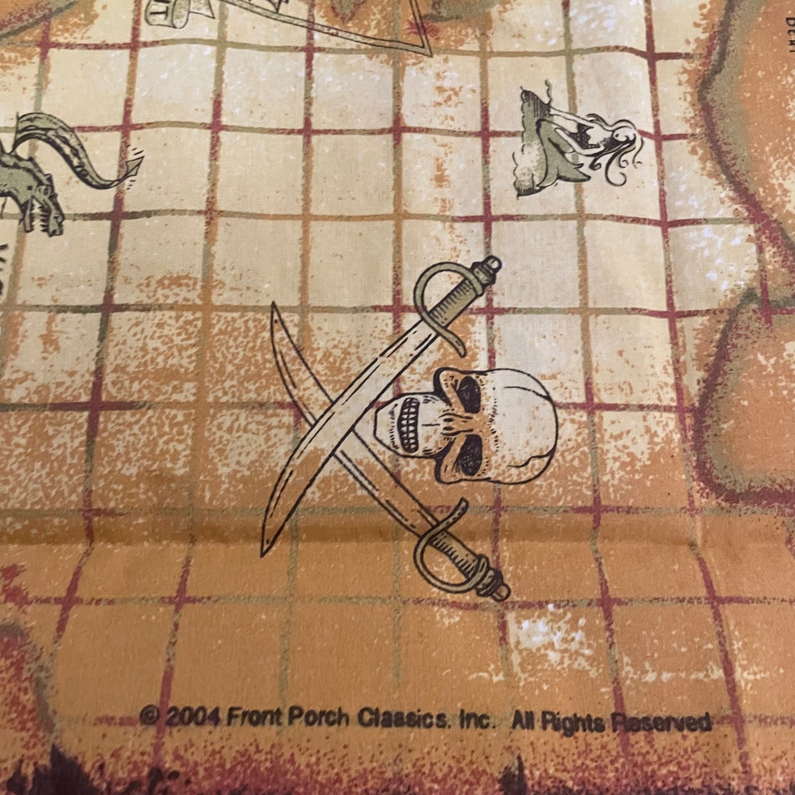 Dread Pirate Board Game Front Porch Classics Replacement Map fabric cloth Piece