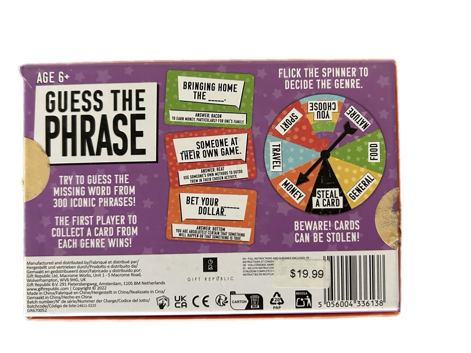 Gift Republic Guess The Phrase Board Game Complete 300 Phrases Family Party Game