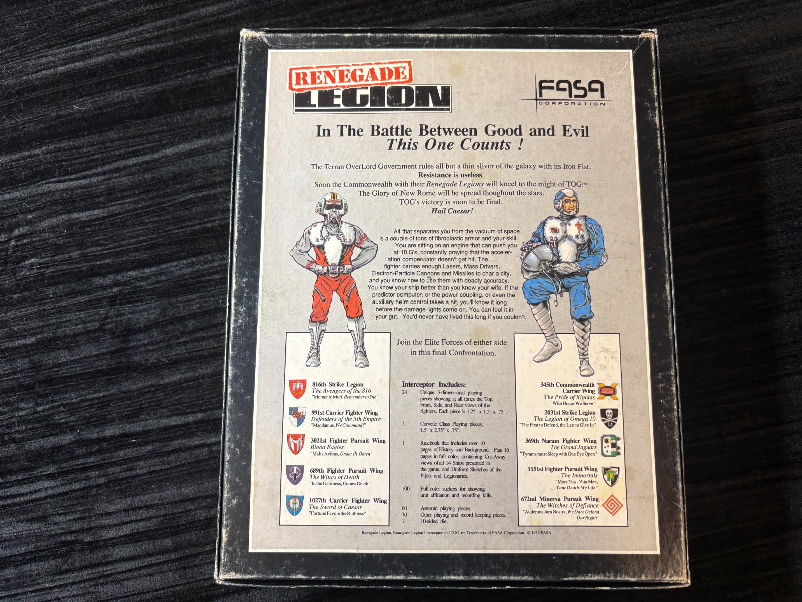 Interceptor Renegade Legion 100% Verified Complete FASA 1987