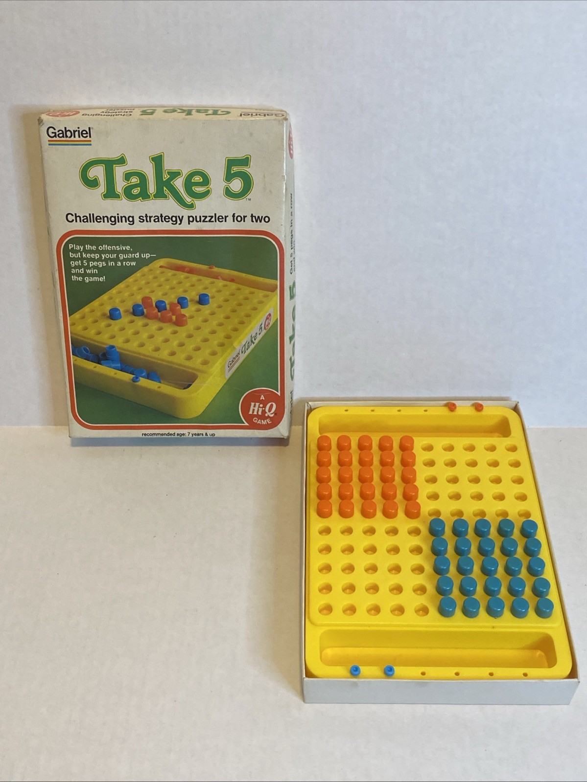 VINTAGE 1977 Take 5 by Gabriel Strategy Board HI-Q Game COMPLETE