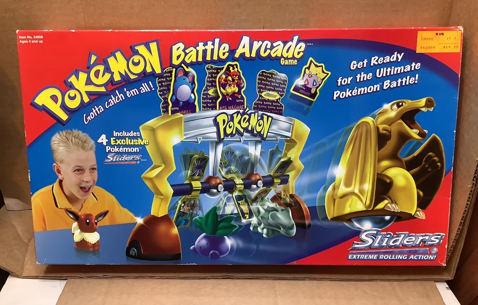 VTG Pokemon Battle Arcade Sliders Extreme Rolling Action Game CIB Nintendo 2000