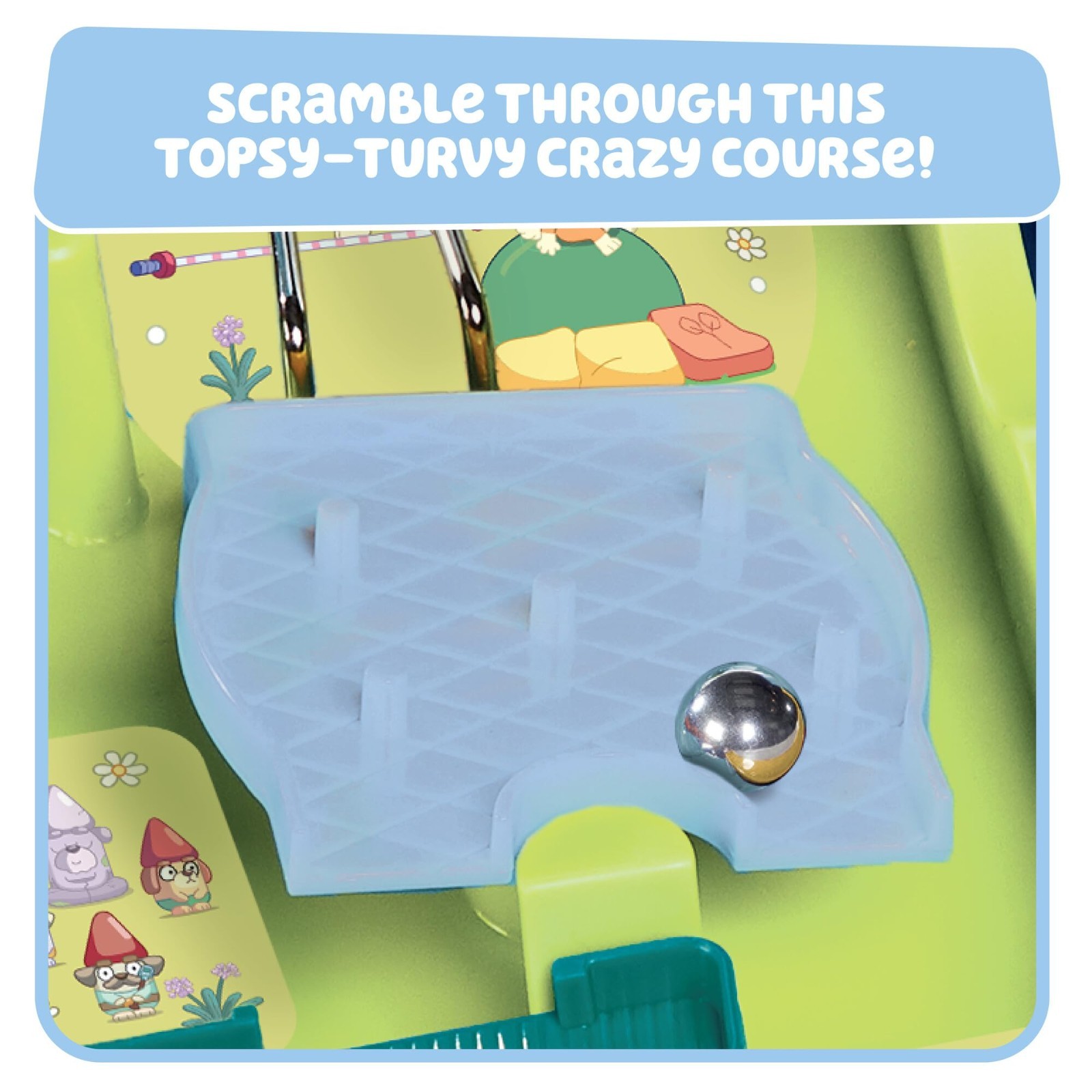 Bluey Screwball Scramble Marble Maze – Obstacle Course & Marble Run Game – 1-4 P
