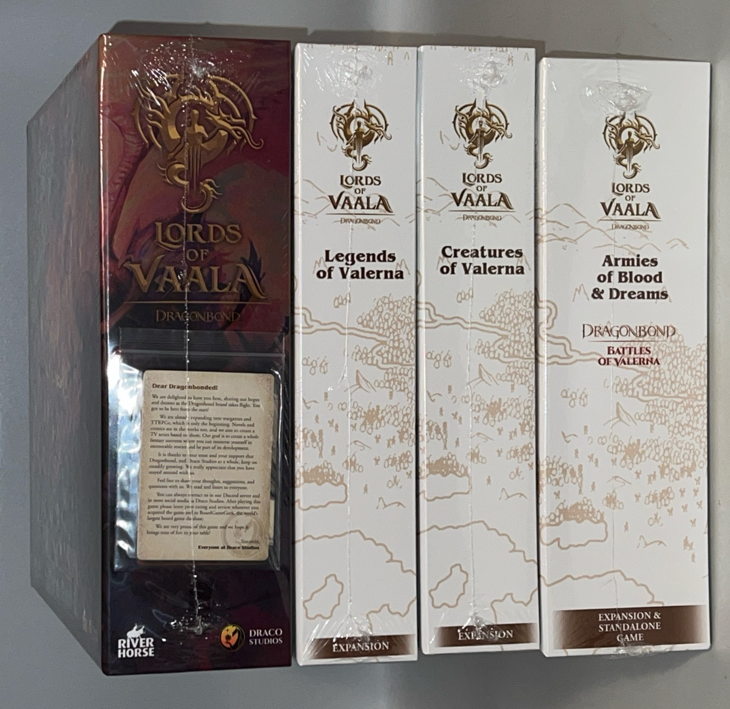 Draco Studios Dragonbond – Lords of Vaala With 3 Expansion – New/Sealed