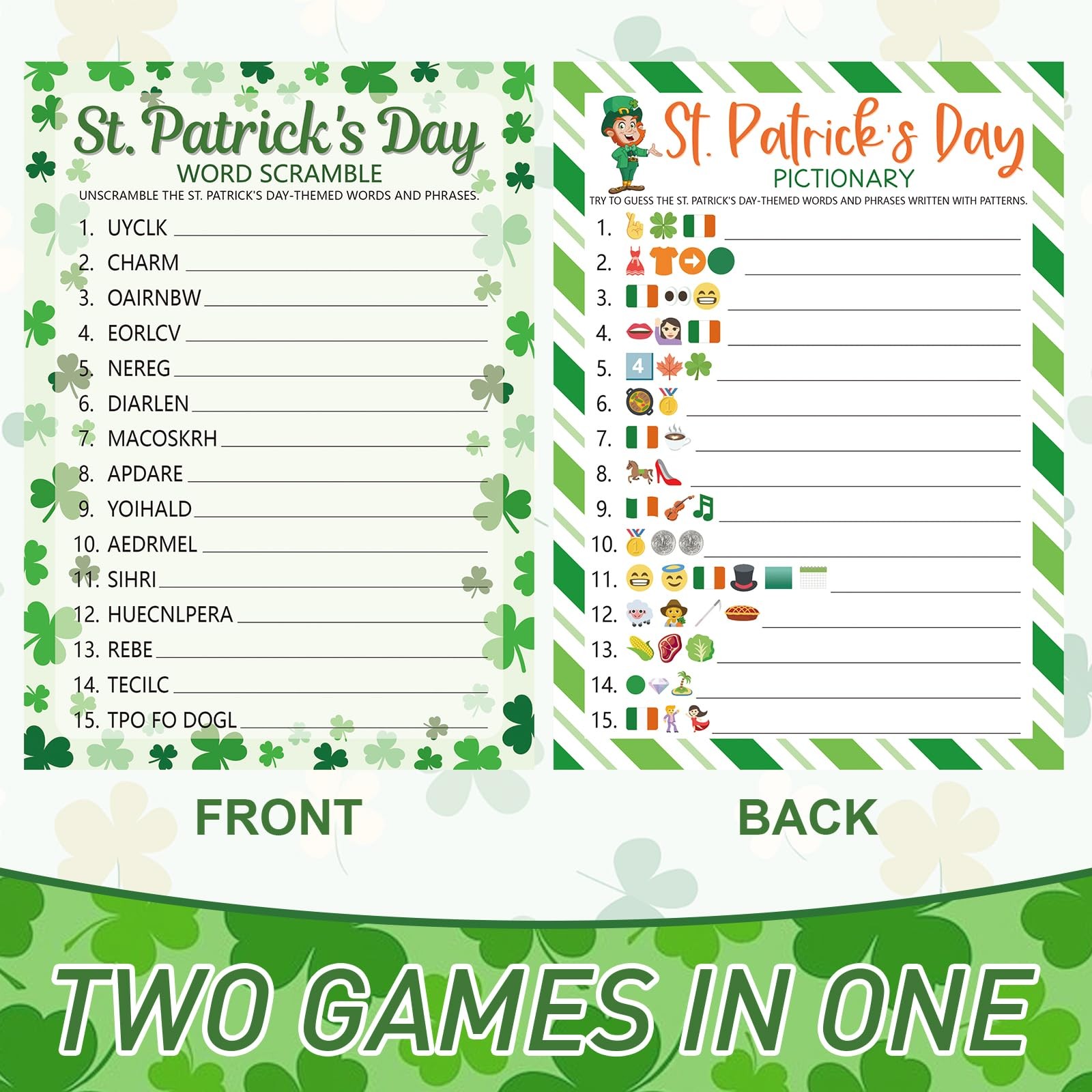 St. Patrick’s Day Party Games for Adults Family Office Large Groups, Saint Patri