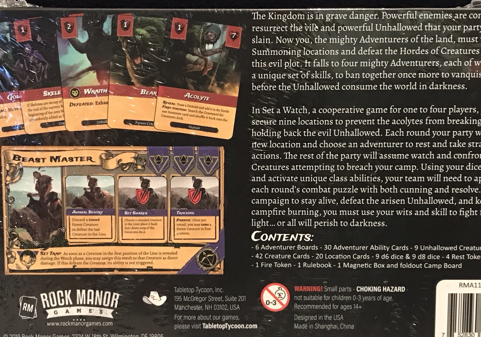Set a Watch – Rock Manner Games – 2019 release – NEW/STILL SEALED – READ DESCRIP