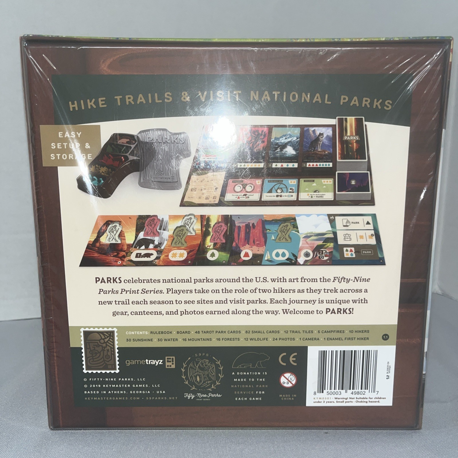 Parks Board Game KYM0501 Fifty-Nine Parks Keymaster Games National Parks New
