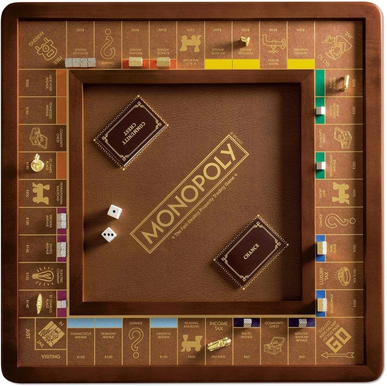CLEARANCE – WS GAME Monopoly Luxury, Walnut Collector’s Set (US Edition)