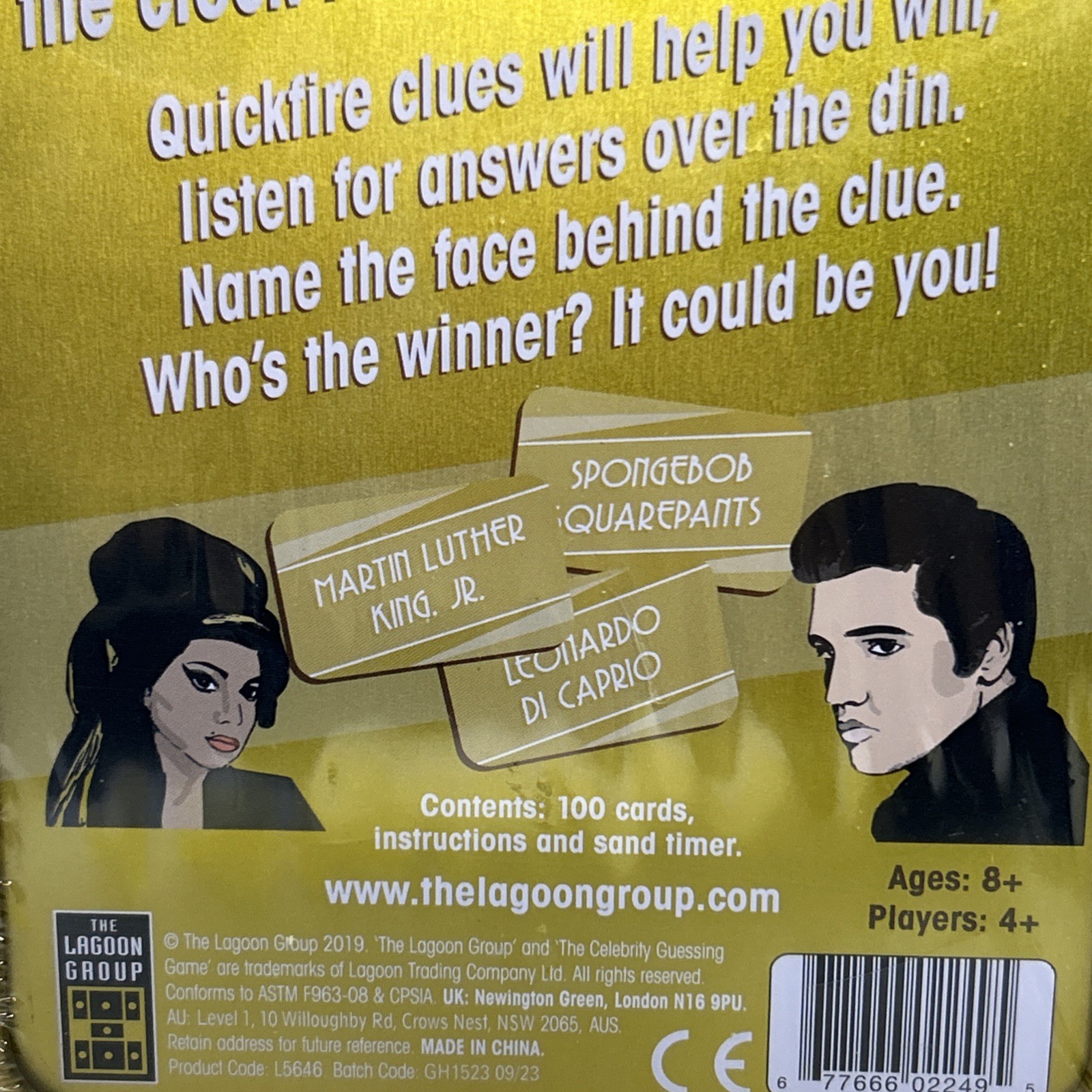 The Celebrity Guessing Game By Lagoon 100 Celebrities NIP Fast Famous Fun