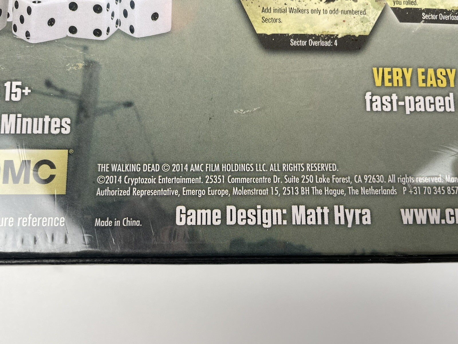 SEALED Cryptozoic AMC The Walking Dead Don’t Look Back Dice Board Game
