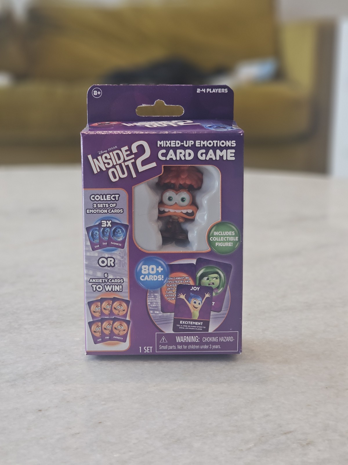 Disney Pixar Inside Out 2 Mixed-Up Emotions Card Game W/ Collectible Figure NEW