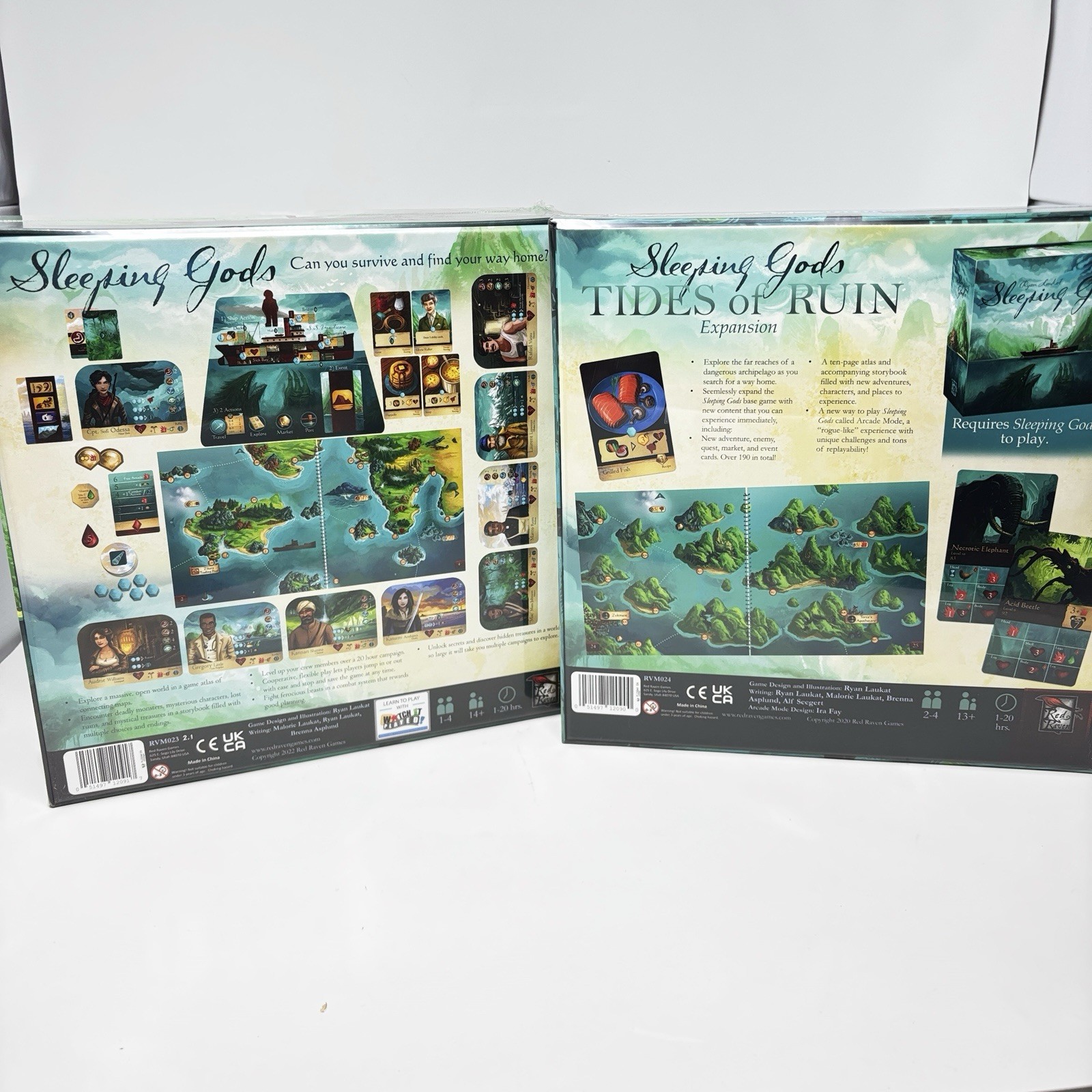 Red Raven Sleeping Gods Board Game + Tides Of Ruin Exp. SEALED