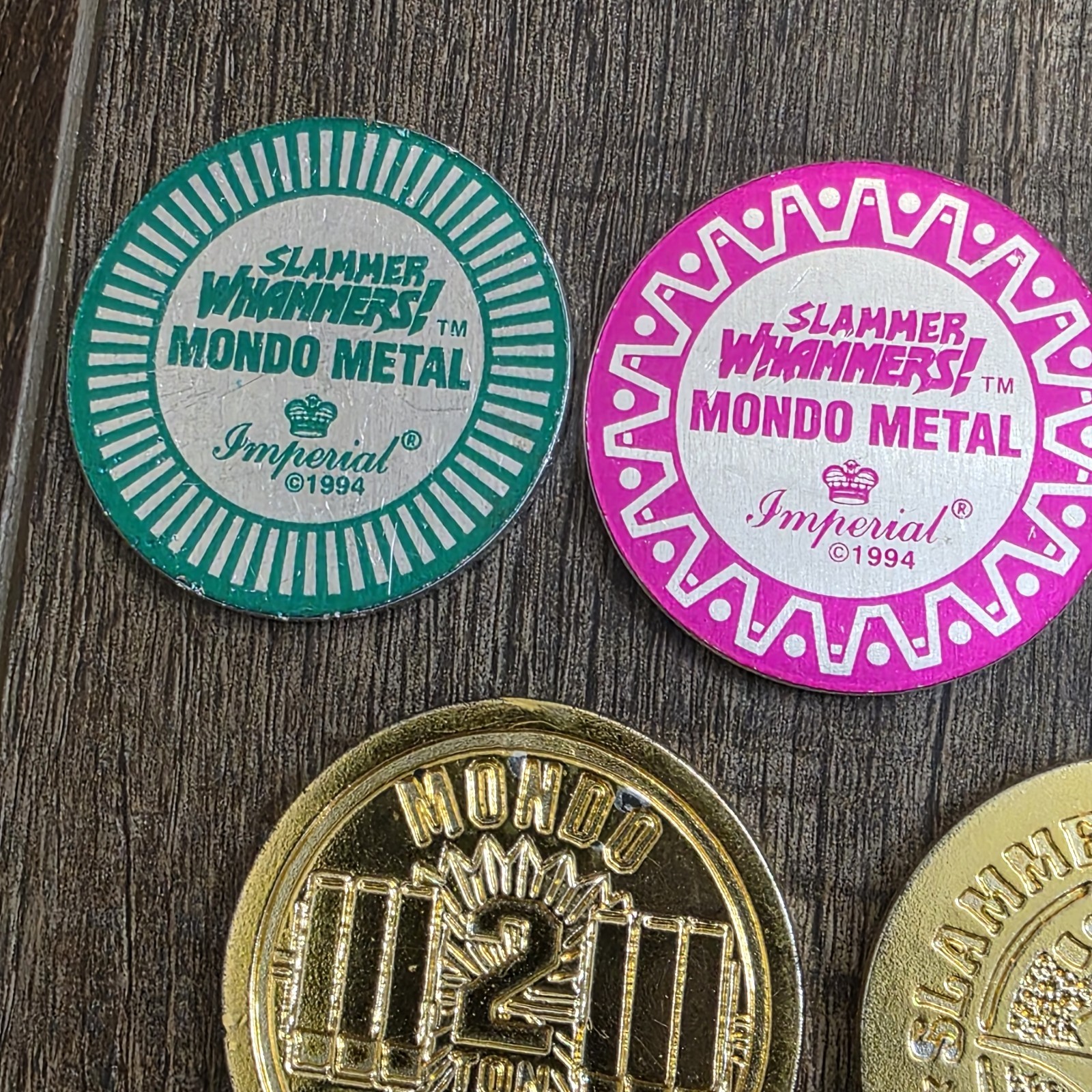 POG Slammer Whammers Mondo Metal Gold Imperial 1994 Lot of 8 Aluminum Rare