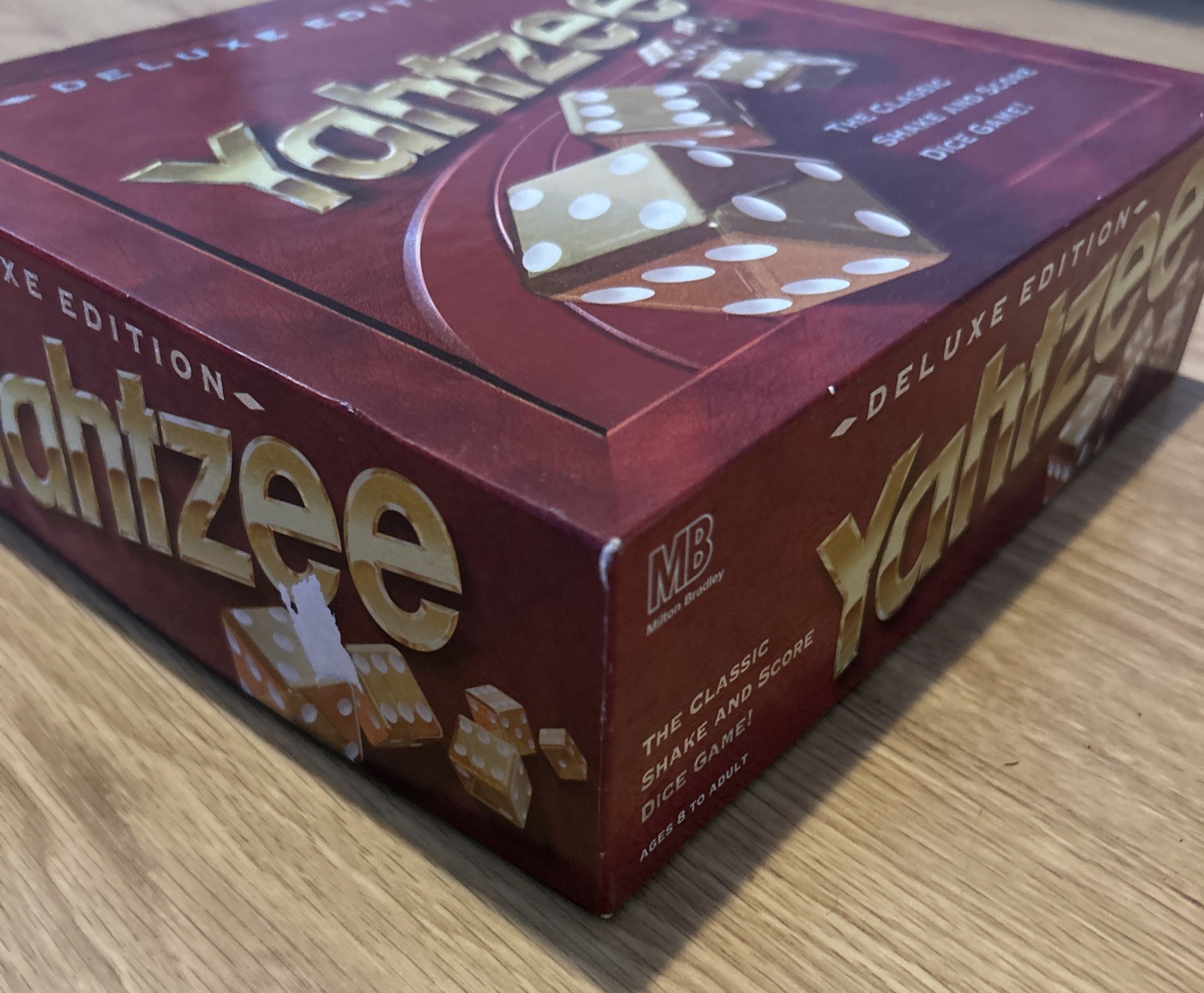 **NEW OPEN BOX** Milton Bradley Yahtzee Deluxe Edition 1997 Gold Dice Board Game