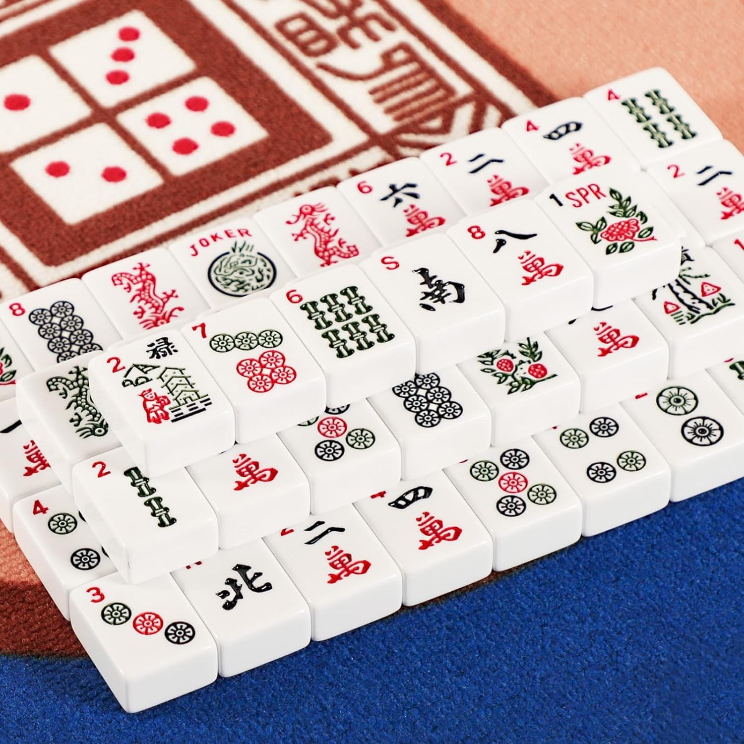 GUSTARIA 1.2″ American Mahjong Tiles, 166 Tiles 4.6 x 8.9 x 1.9 inches, White