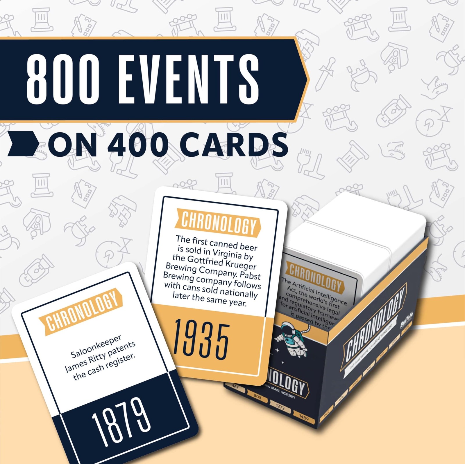 Buffalo Games – Chronology – The Game Where You Make History Standard, Black