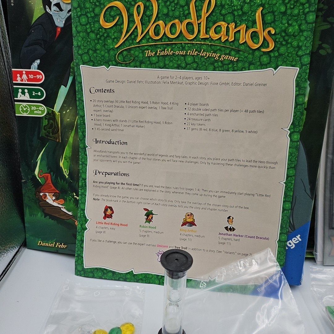 Woodlands Fable-ous Tile Laying Game Ravensburger Complete Daniel Fehe 2018 READ