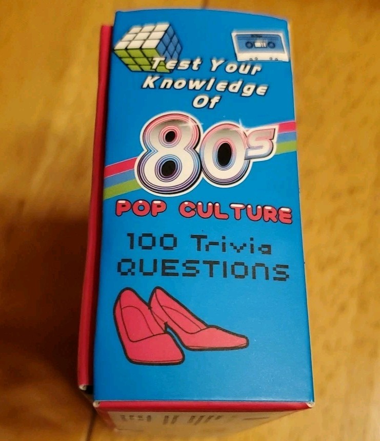 Awesome 80s Trivia Card Game 100 Cards Pop Culture NEW