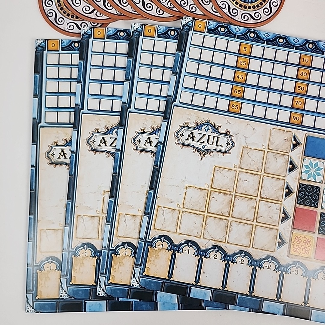 Azul Strategy Board Game 100% Complete Mosaic Tile Placement 2018 Next Move Game