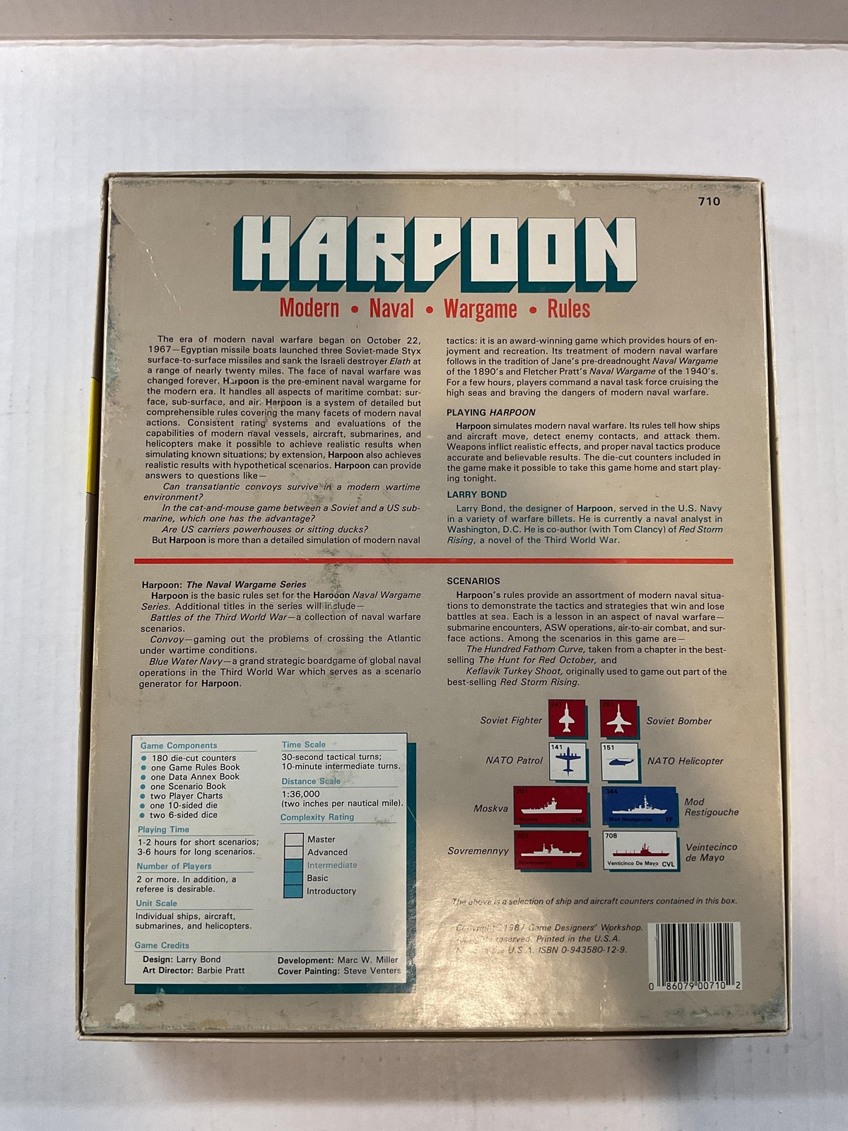 GDW Harpoon Modern Naval Wargame Complete Game 1987 United States Boxed Set