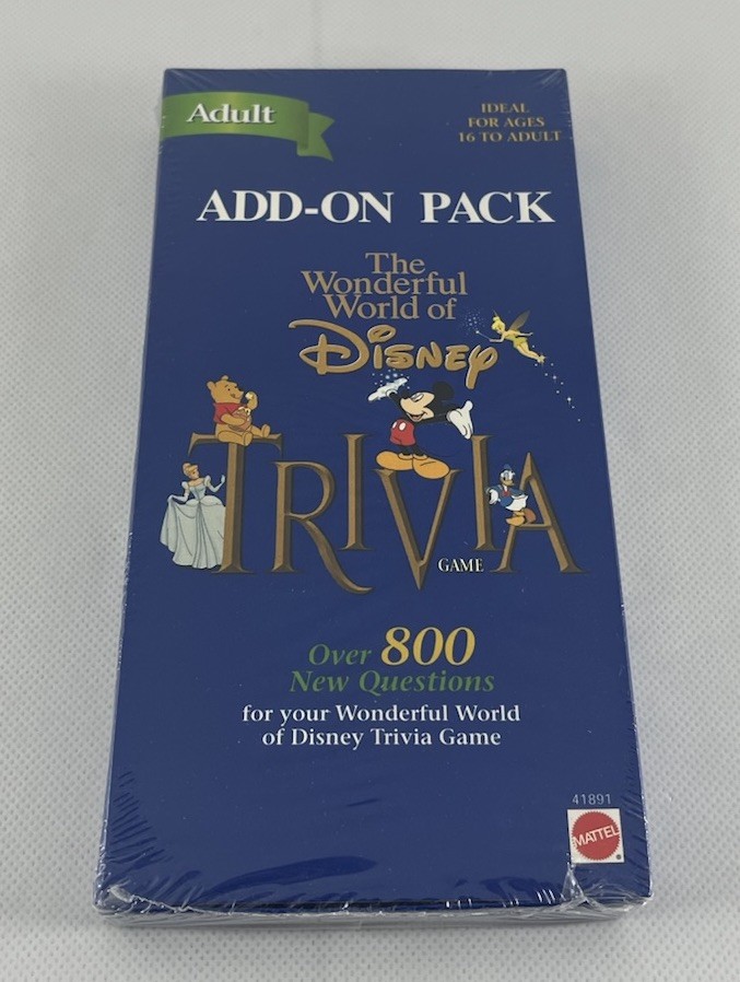 The Wonderful World of Disney Trivia Add-On Pack Adult 800 Questions