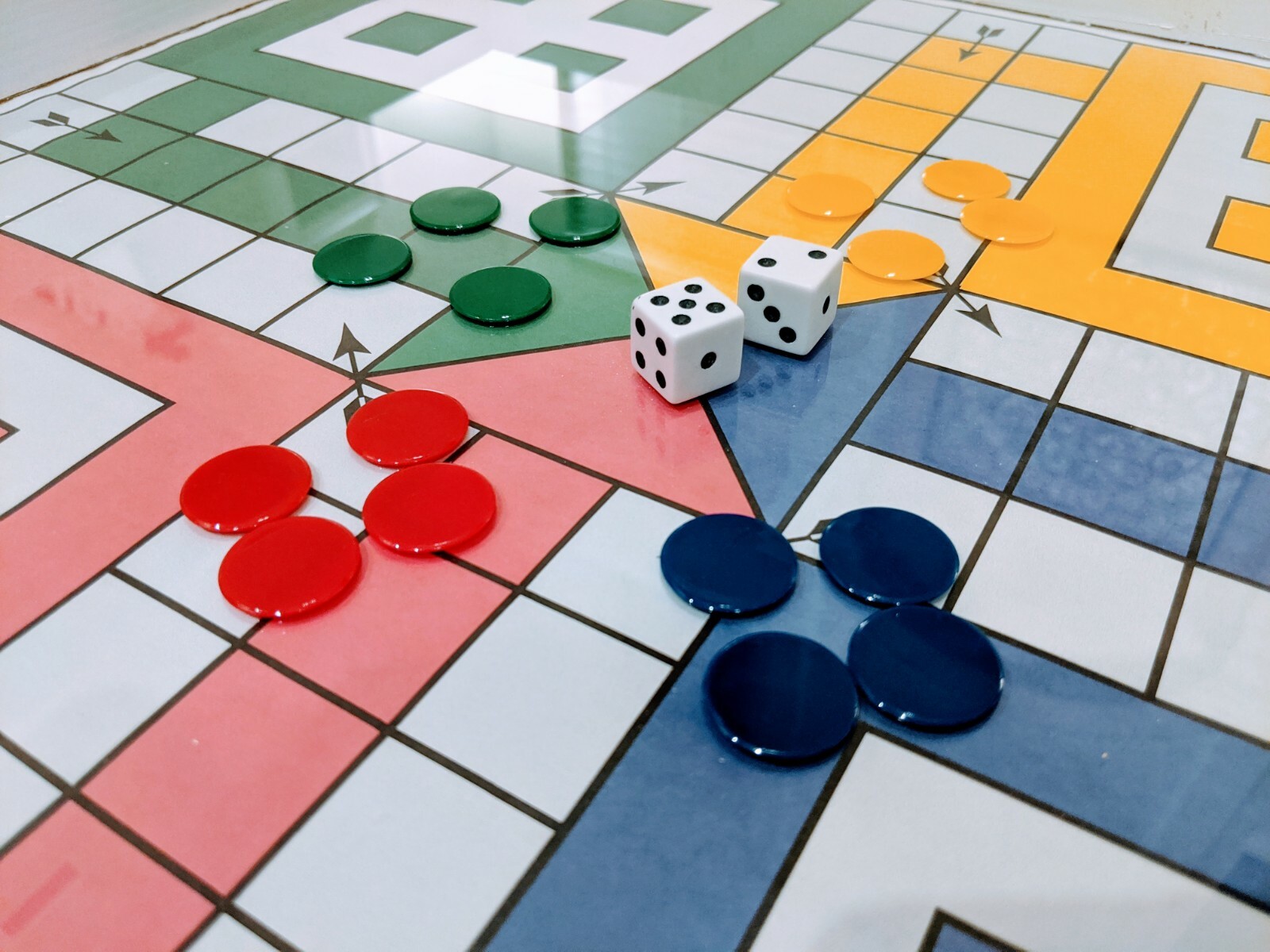 Large Ludo Board Game19x19 inches with GLASS TOP. $190 Free Shipping (USA)