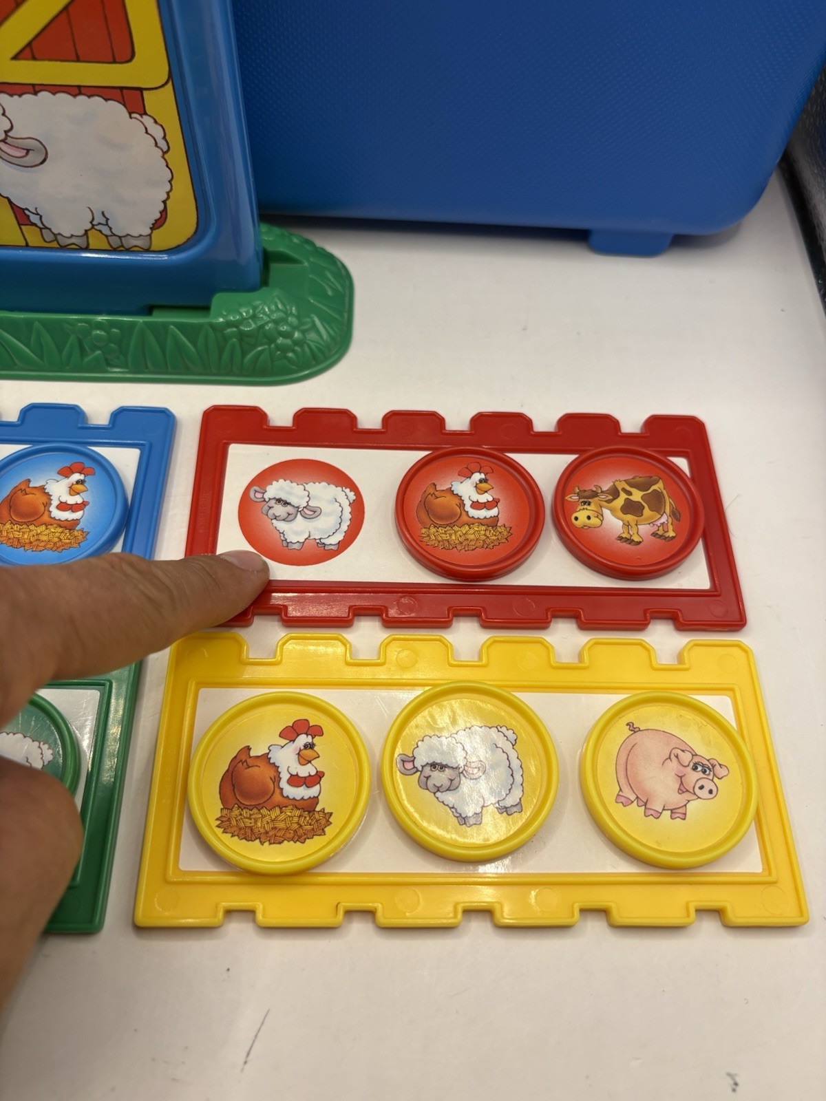 Vintage Barnyard Bingo Fisher Price With Case Missing 1 Red Token As Shown