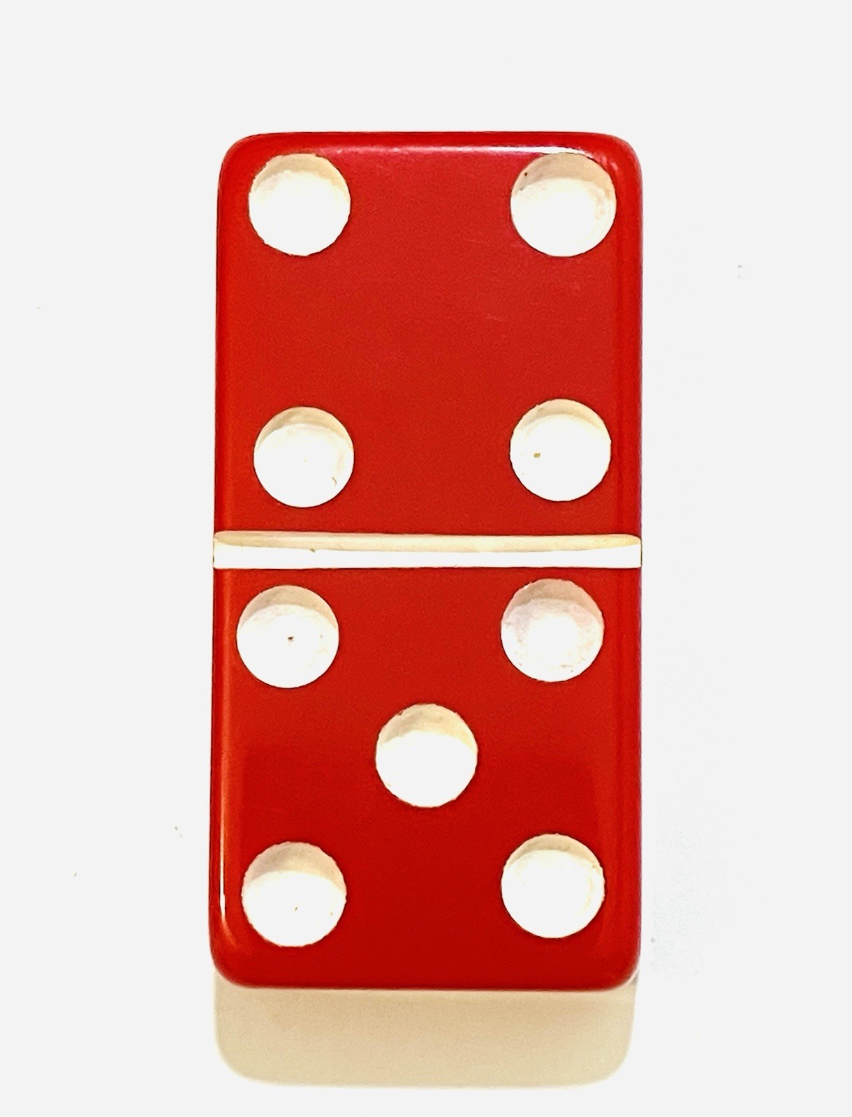 Vintage Puremco Marblelike Dominoes No. 716 Extra Thick Red
