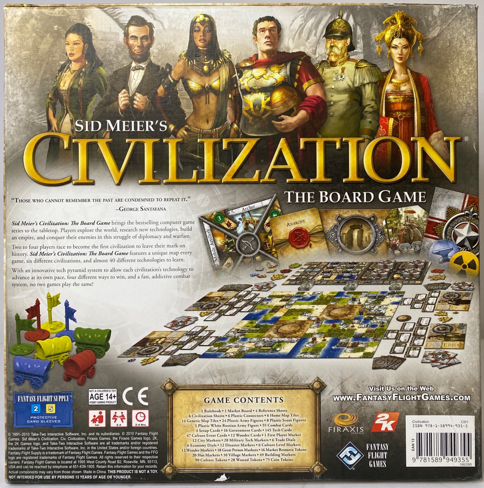 CIVILIZATION BOARD GAME SID MEIER FANTASY FLIGHT ROLE PLAYING