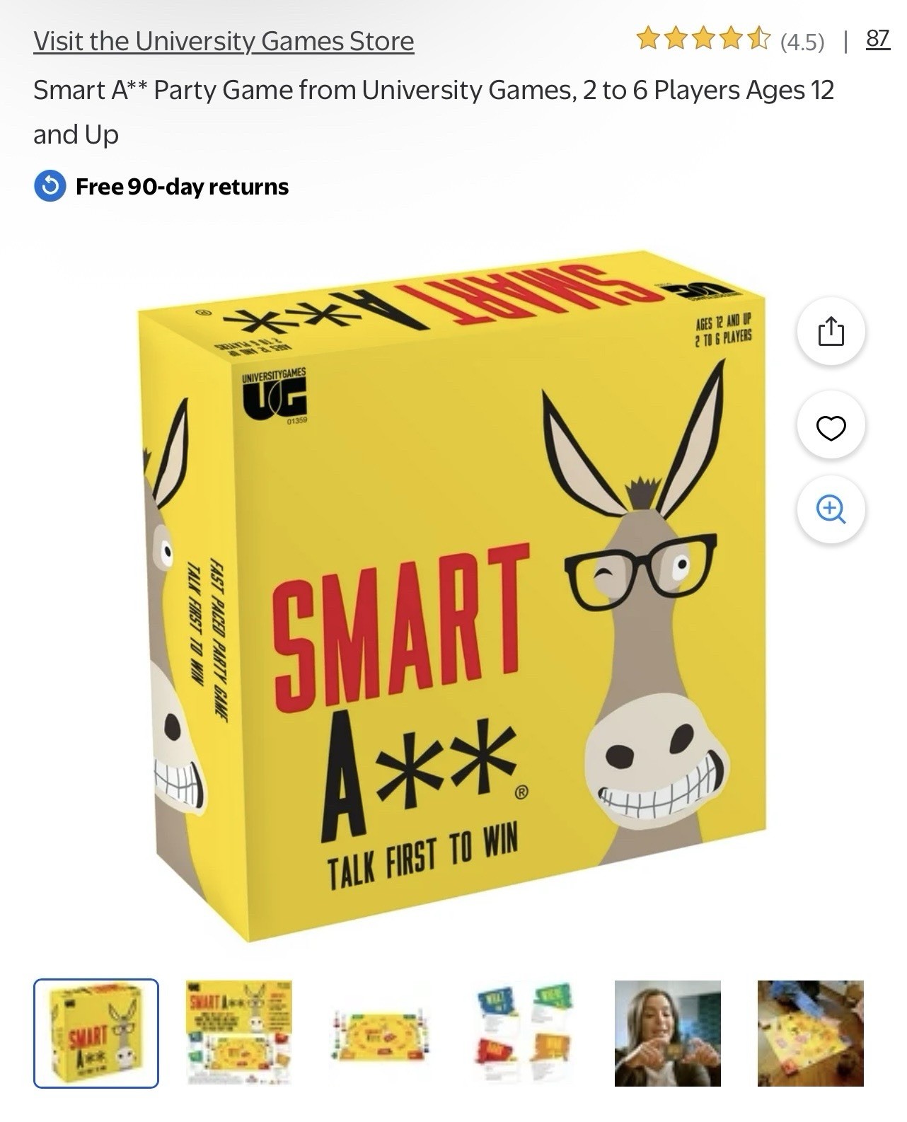 Smart A** Party Game from University Games, 2 to 6 Players Ages 12 and Up